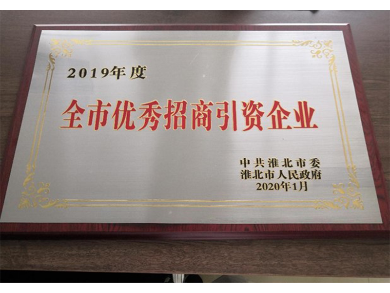 2019全市优秀招商引资企业
